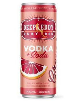 DEEP EDDY RUBY RED RTD CANNED SELTZER - 355ML 4 CANS