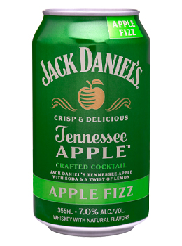 JACK DANIELS WHISKEY APPLE FIZZ - 355ML 4 CANS