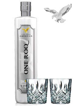 ONE ROQ VODKA 750ML WATERFORD MARQUEE GLASSES COLLABORATION