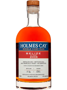 HOLMES CAY SINGLE CASK RUM 16 YEAR OLD 2006 BELIZE RUM - 750ML