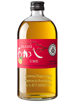 AKASHI UME JAPANESE PLUM FLAVORED WHISKY - 750ML CUSTOM ENGRAVED