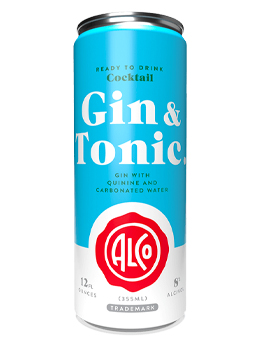 ALCO GIN AND TONIC - 355ML 4 CANS