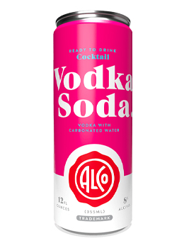 ALCO VODKA SODA - 355ML 4 CANS     