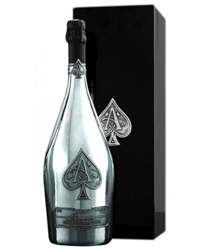 ARMAND DE BRIGNAC ACE OF SPADES SILVER BLANC DE BLANCS CHAMPAGNE - 750ML