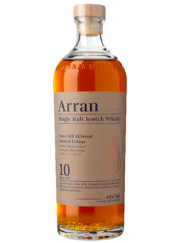 ARRAN 10 YEARS OLD NON-CHILL FILTERED SINGLE MALT SCOTCH WHISKY - 750ML                                                         