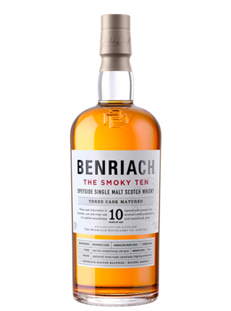 BENRIACH SINGLE MALT 10 YEAR SMOKEY - 750ML