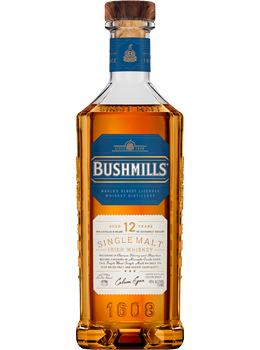 BUSHMILLS 12 YEAR OLD SINGLE MALT IRISH WHISKEY - 750ML                                                                         