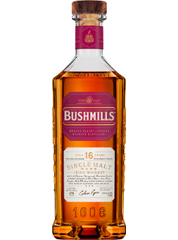 BUSHMILLS 16 YEAR OLD SINGLE MALT IRISH WHISKEY - 750ML                                                                         