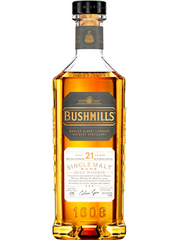 BUSHMILLS 21 YEAR OLD SINGLE MALT IRISH WHISKEY - 750ML                                                                         