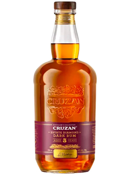 CRUZAN RUM - 750ML ESTATE DIAMOND DARK RUM                                                                                      