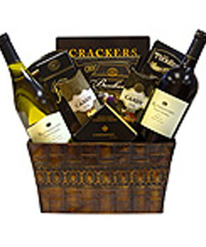 DELUXE DUO WINE GIFT BASKET        