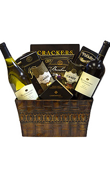 DELUXE DUO WINE GIFT BASKET        