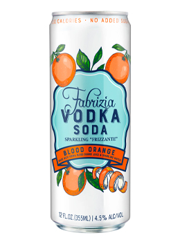 FABRIZIA BLOOD ORANGE VODKA SODA - 355ML 4 CANS