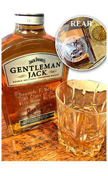 GENTLEMAN JACK RARE TENNESSEE WHISKEY CUSTOM ENGRAVED NAVY