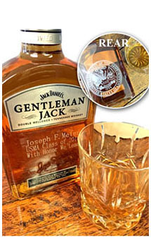 JACK DANIEL'S GENTLEMAN JACK TENNESSEE WHISKEY CUSTOM ENGRAVED - COAST GUARD                                                    