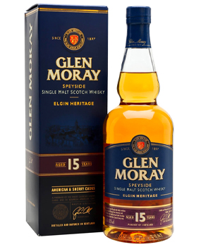 GLEN MORAY 15 YEAR OLD SINGLE MALT SCOTCH - 750ML