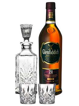 GLENFIDDICH 21 YEAR OLD SINGLE MALT - 750ML COLLABORATION GIFT SET                                                              