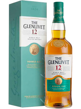 GLENLIVET SCOTCH SINGLE MALT - 750ML 12 YEAR OLD DOUBLE OAK