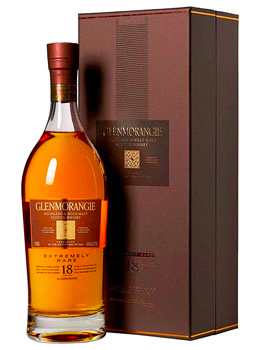 GLENMORANGIE EXTREMELY RARE 18 YEARS OLD SINGLE MALT SCOTCH WHISKY CUSTOM ENGRAVGED - 750ML                                     