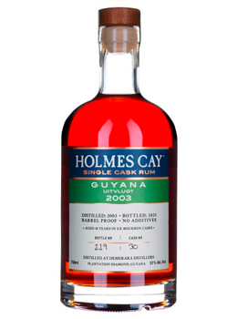 HOLMES CAY SINGLE CASK RUM 18 YEAR OLD GUYANA UITVLUGT 2003 BAAREL PROOF - 750ML