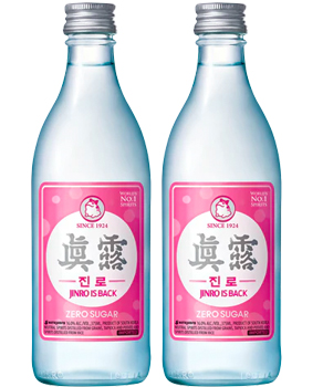 JINRO IS BACK SOJU ZERO SUGAR - 375