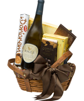 JUST BECAUSE WINE GIFT BASKET                                                                                                   