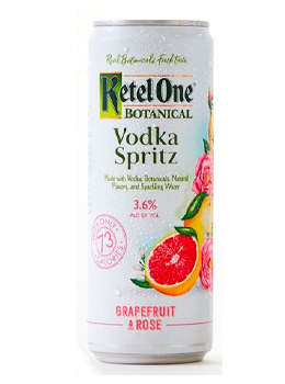 KETEL ONE BOTANICAL VODKA SPRITZ GRAPEFRUIT AND ROSE - 355ML 4 CANS