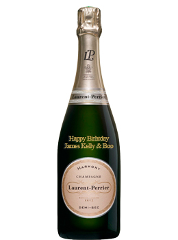 LAURENT PERRIER HARMONY DEMI-SEC NV - 750ML CUSTOM ENGRAVED