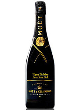 MOET and CHANDON NECTAR IMPERIAL CHAMPAGNE - 750ML - CUSTOM ENGRAVED                                                            