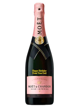 MOET and CHANDON ROSE IMPERIAL CHAMPAGNE - 750ML - CUSTOM ENGRAVED                                                              