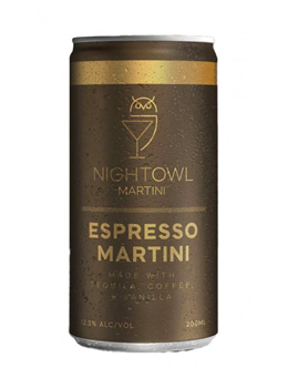 NIGHT OWL TEQUILA ESPRESS MARTINI RTD - 200ML 4 CANS