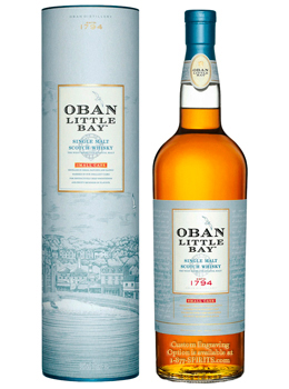 OBAN SCOTCH SINGLE MALT SMALL CASK LITTLE BAY - CUSTOM ENGRAVED                                                                 