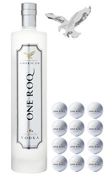 ONE ROQ ORIGINAL VODKA - 750ML - WITH 4 SLEEVE ONE ROQ BRANDED GOLF BALLS