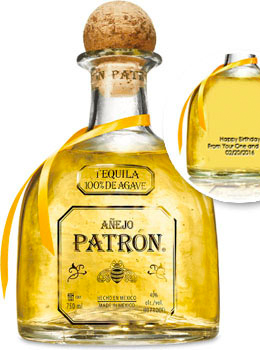 PATRON TEQUILA ANEJO CUSTOM ENGRAVED