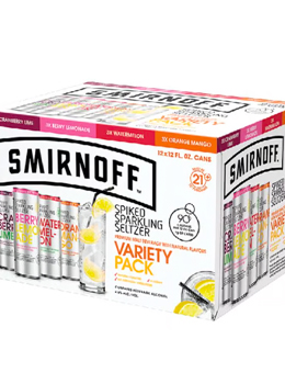 SMIRNOFF SPIKED SELTZER VARIETY PACK - 355ML 12 CANS