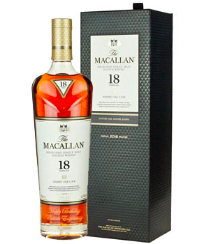 THE MACALLAN 18 YEAR OLD SINGLE MALT -750ML SHERRY OAK CUSTOM ENGRAVED