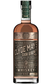 CLYDE MAY'S CASK STRENGTH 9 YEAR OLD ALABAMA WHISKEY - 750ML