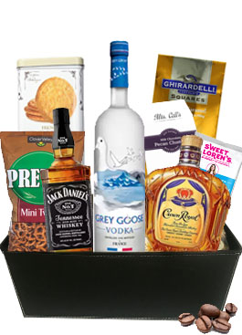 Alcohol Gifts, Jack Daniel's-Crown Royal-Grey Goose