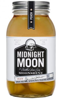 JUNIOR JOHNSON'S MIDNIGHT MOONSHINE PEACH MASON JAR