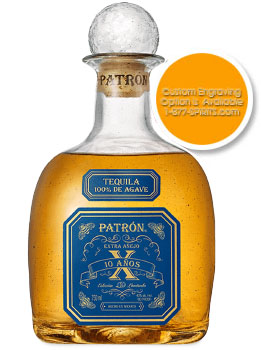 PATRON TEQUILA EXTRA ANEJO 10 ANOS - 750ML CUSTOM ENGRAVED