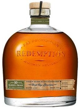 REDEMPTION RYE WHISKEY BARREL PROOF 10 YEAR OLD