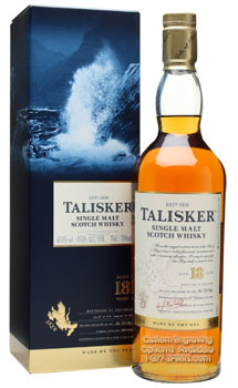 TALISKER SCOTCH SINGLE MALT 18 YEAR - CUSTOM ENGRAVED