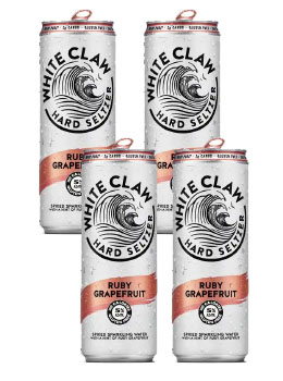 WHITE CLAW HARD SELTZER RUBY GRAPEFRUIT - 4 PACK                                                                                